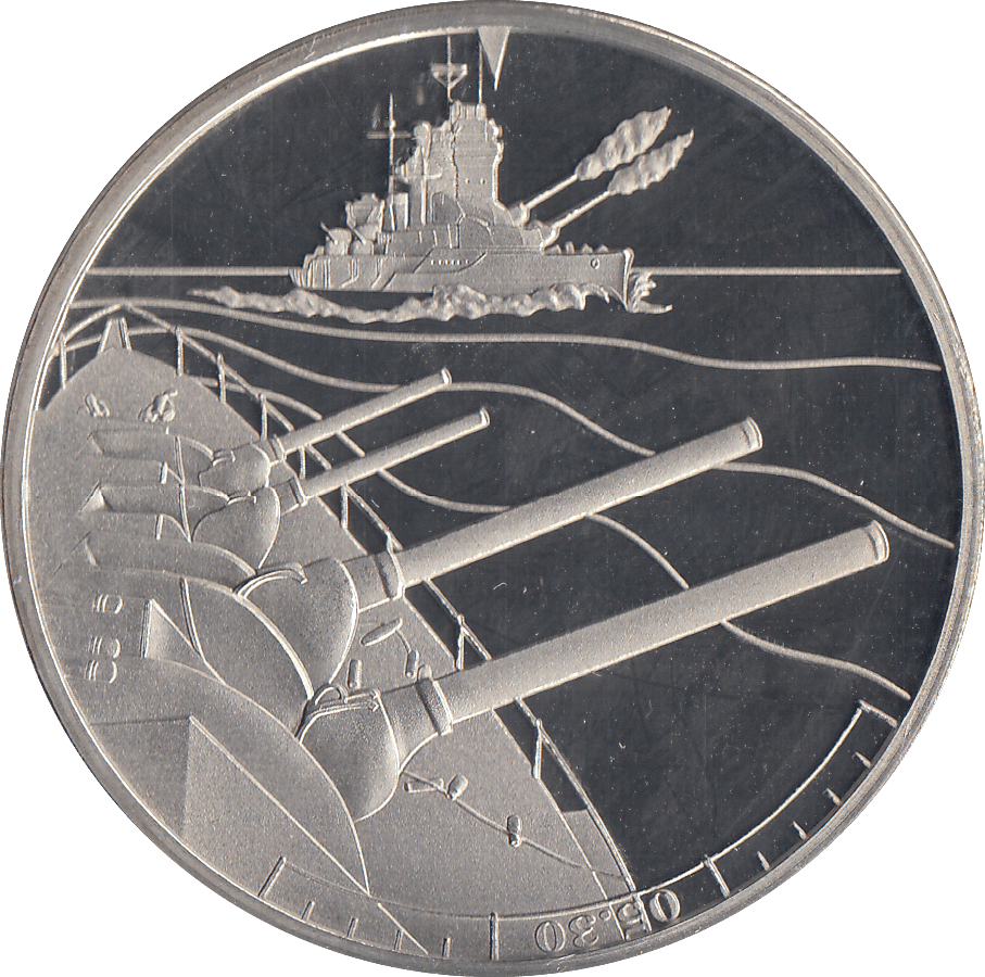 2019 £5 JERSEY 5:30 NAVAL FORCES BEGIN ATTACK - £5 Proof - Cambridgeshire Coins