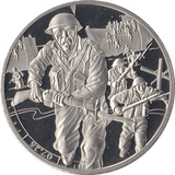 2019 £5 JERSEY 7:25 BRITISH TROOP LANDING - £5 Proof - Cambridgeshire Coins