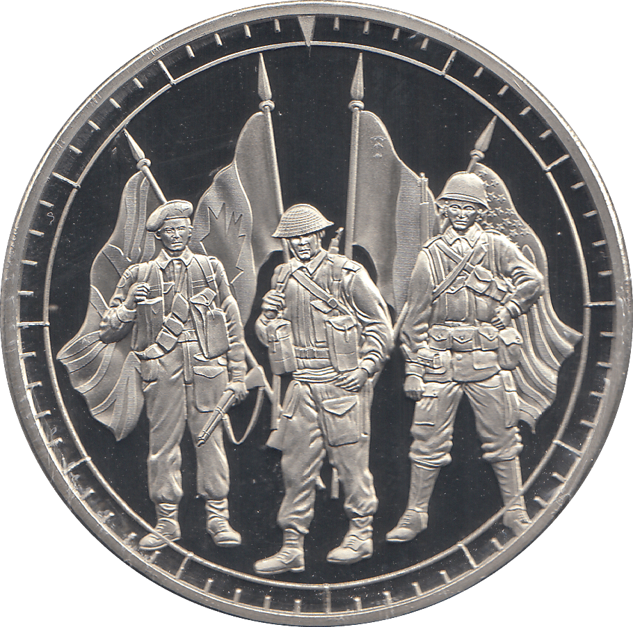 2019 5 POUNDS D DAY ALLIED ARMIES ( PROOF ) - WORLD COINS - Cambridgeshire Coins