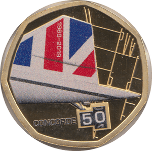 2019 50 CENTS CONCORDE PROOF - WORLD COINS - Cambridgeshire Coins