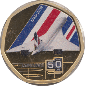 2019 50 CENTS CONCORDE PROOF - WORLD COINS - Cambridgeshire Coins
