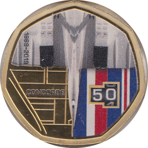 2019 50 CENTS CONCORDE PROOF - WORLD COINS - Cambridgeshire Coins