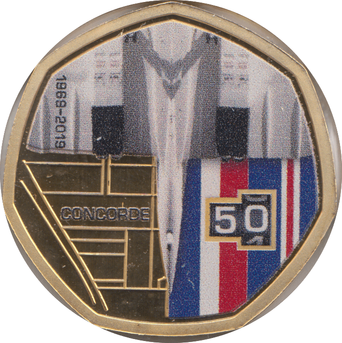 2019 50 CENTS CONCORDE PROOF - WORLD COINS - Cambridgeshire Coins