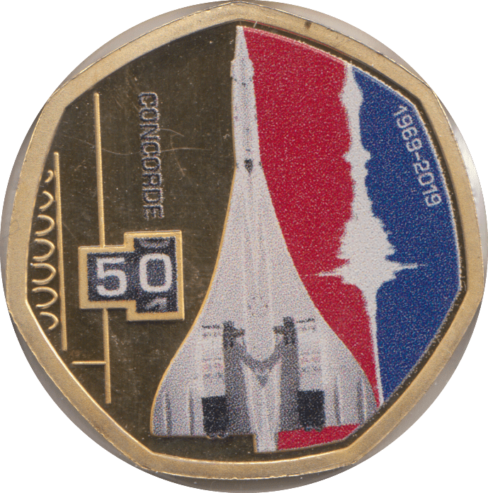 2019 50 CENTS CONCORDE PROOF - WORLD COINS - Cambridgeshire Coins