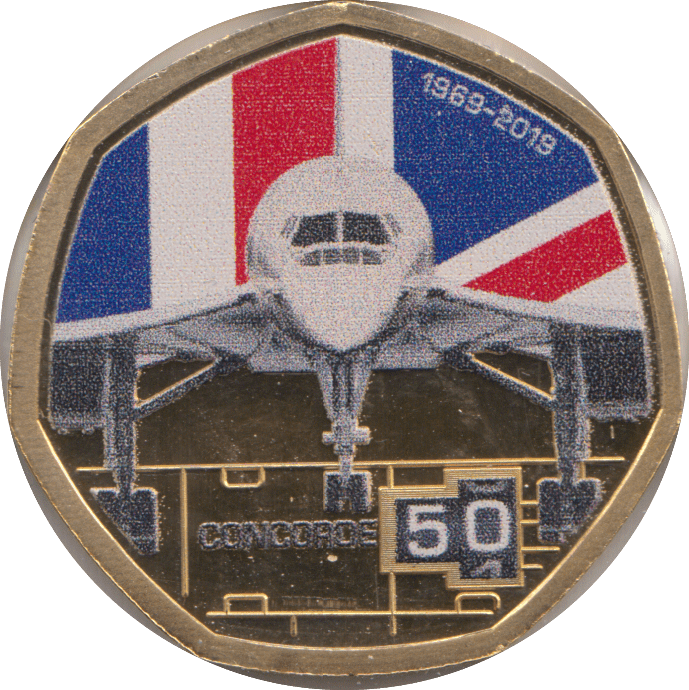 2019 50 CENTS CONCORDE PROOF - WORLD COINS - Cambridgeshire Coins