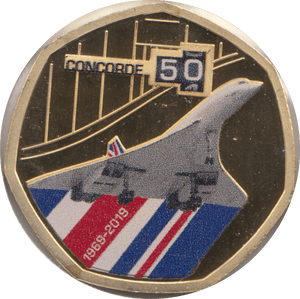 2019 50 CENTS CONCORDE PROOF - WORLD COINS - Cambridgeshire Coins