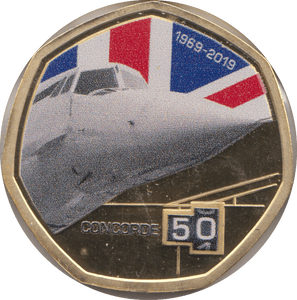 2019 50 CENTS CONCORDE PROOF - WORLD COINS - Cambridgeshire Coins