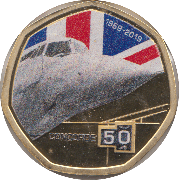 2019 50 CENTS CONCORDE PROOF - WORLD COINS - Cambridgeshire Coins