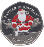 2019 50 PENCE FATHER CHRISTMAS COLOURISED ( BU ) - WORLD COINS - Cambridgeshire Coins
