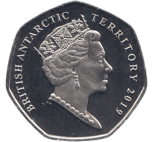 2019 50 PENCE MACARONI PENGUIN ANTARCTIC TERRITORY COLOURISED ( BU ) - WORLD COINS - Cambridgeshire Coins