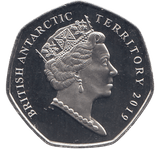 2019 50 PENCE MACARONI PENGUIN ANTARCTIC TERRITORY COLOURISED ( BU ) - WORLD COINS - Cambridgeshire Coins