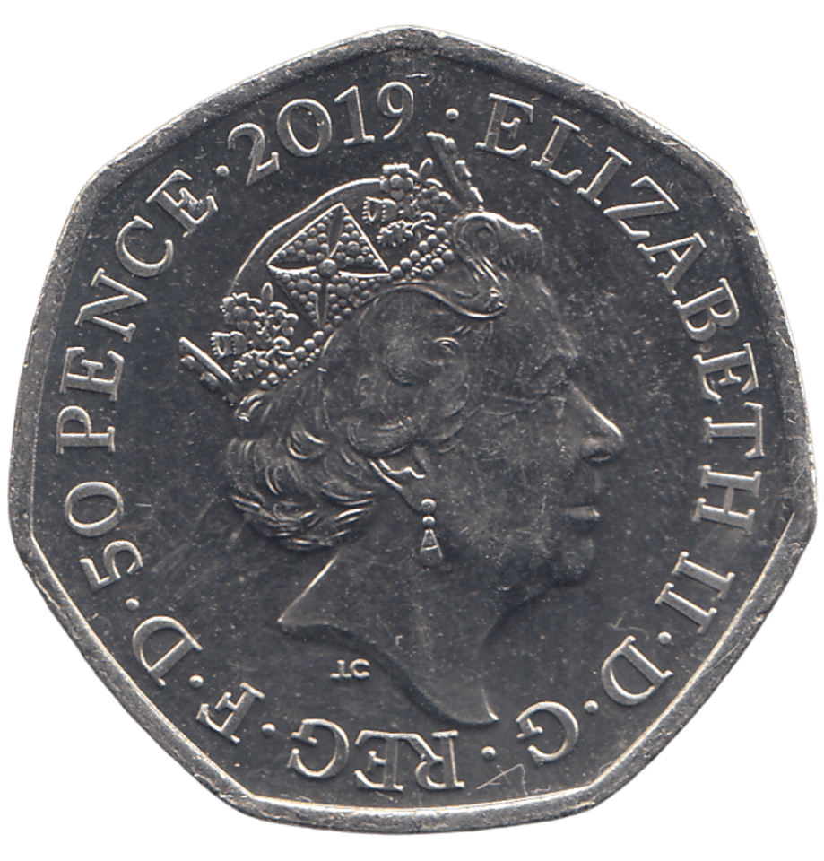 2019 50 PENCE PADDINGTON AT ST PAUL'S WITH STICKER ON THE COIN ( BU ) - 50p BU - Cambridgeshire Coins