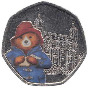 2019 50 PENCE PADDINGTON BEAR COLOURED ( BU ) - WORLD COINS - Cambridgeshire Coins