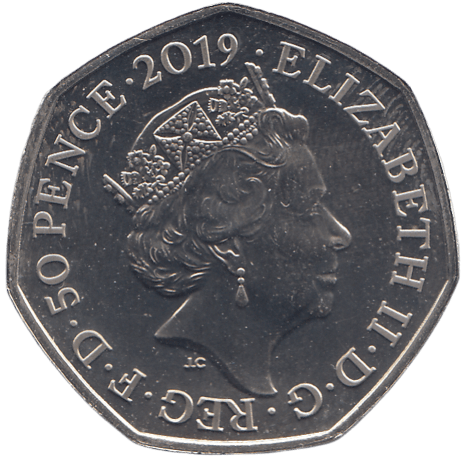 2019 50 PENCE PETER RABBIT COLOURED ( BU ) - WORLD COINS - Cambridgeshire Coins