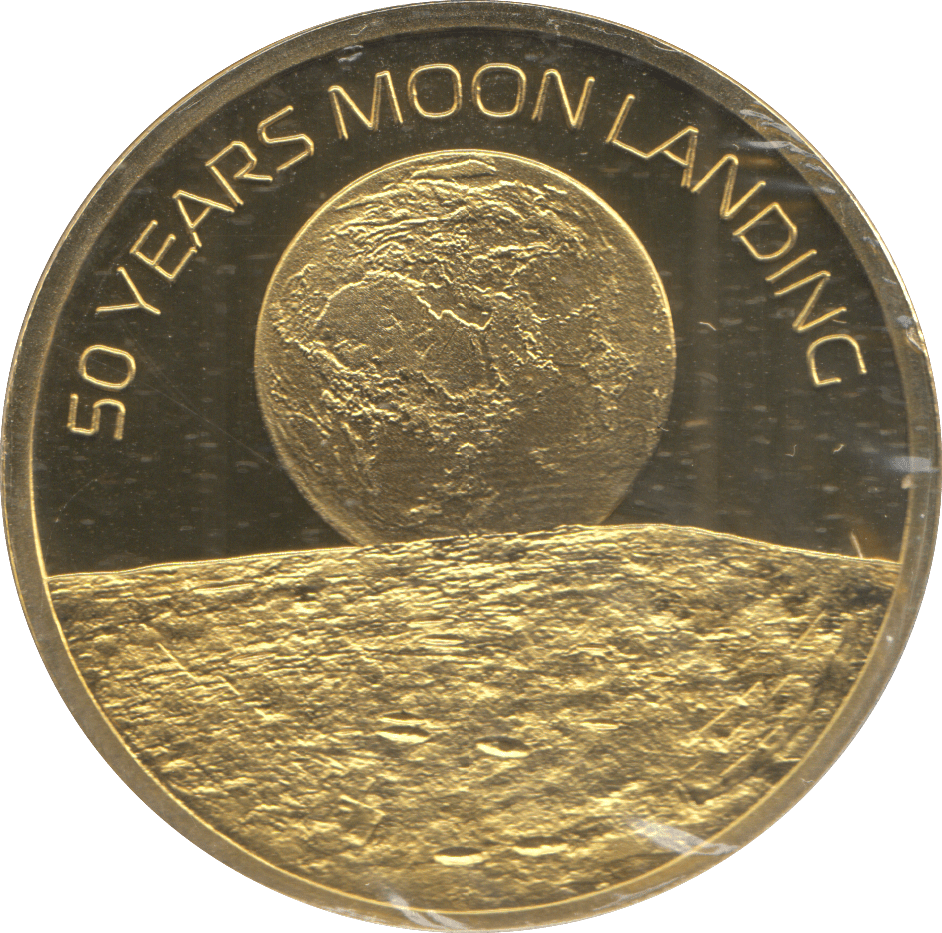 2019 50 YEARS MOON LANDING COMMEMORATIVE COIN - CROWN - Cambridgeshire Coins