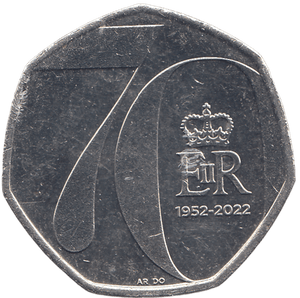 2019 50P QUEEN ELIZABETH II 70TH ANNIVERSARY ( BU ) - WORLD COINS - Cambridgeshire Coins