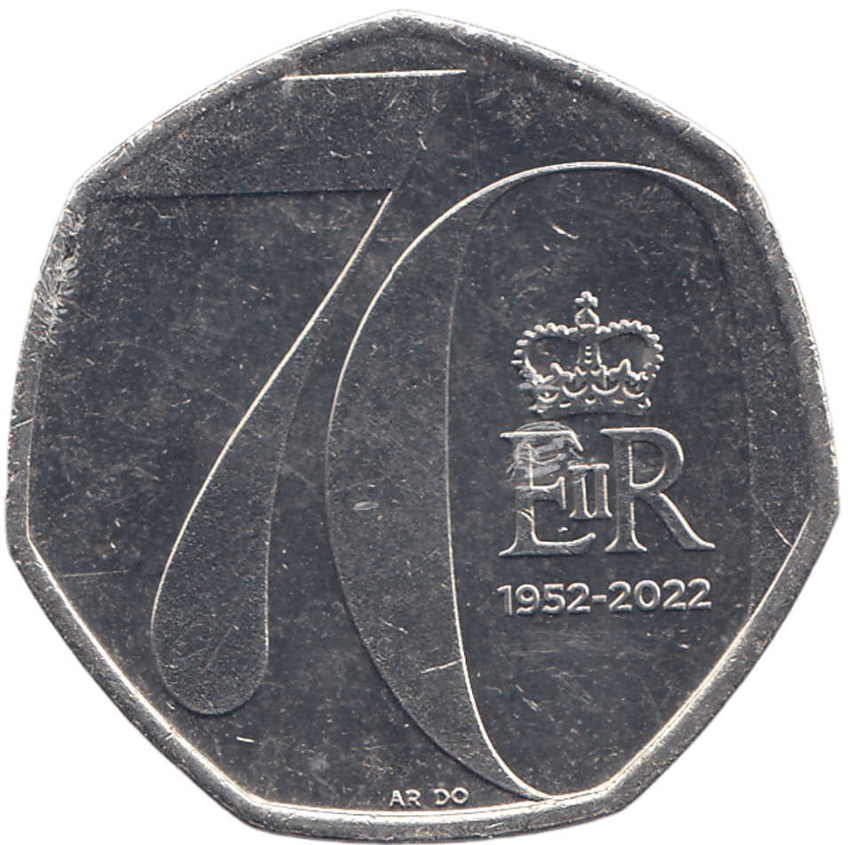 2019 50P QUEEN ELIZABETH II 70TH ANNIVERSARY ( BU ) - WORLD COINS - Cambridgeshire Coins