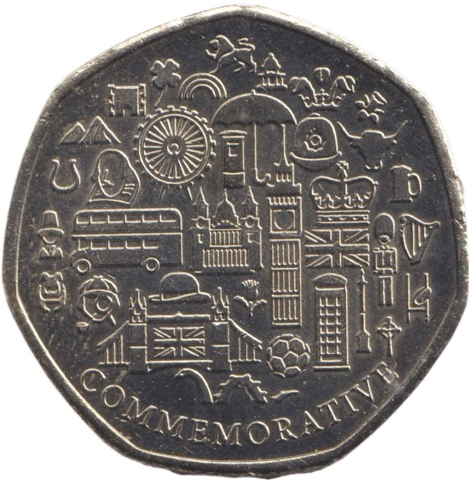 2019 50P SHAPED COIN LAND OF HOPE AND GLORY - 50P SHAPED COIN - Cambridgeshire Coins