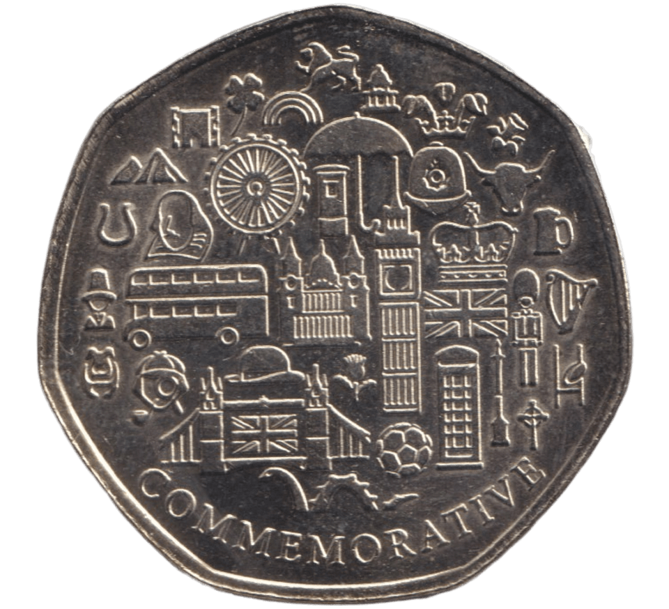 2019 50P SHAPED COIN LAND OF HOPE AND GLORY - 50P SHAPED COIN - Cambridgeshire Coins