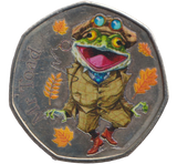 2019 50P SHAPED COIN WIND IN THE WILLOWS COLOURED - WORLD COINS - Cambridgeshire Coins