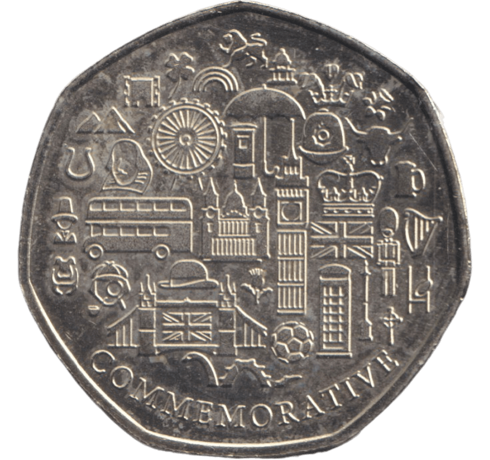 2019 50P SHAPED COIN WIND IN THE WILLOWS COLOURED - WORLD COINS - Cambridgeshire Coins