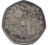 2019 50P SHAPED COIN WIND IN THE WILLOWS COLOURED - WORLD COINS - Cambridgeshire Coins