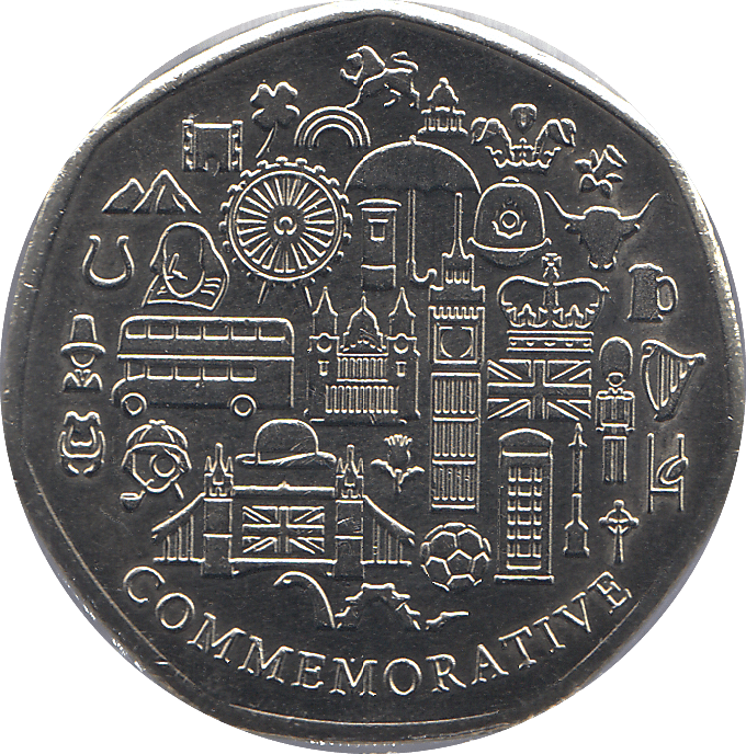 2019 50P SHAPED MEDALLION TYRANNOSAURUS REX - WORLD COINS - Cambridgeshire Coins