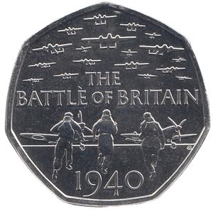 2019 50P THE BATTLE OF BRITAIN ( BU ) - WORLD COINS - Cambridgeshire Coins