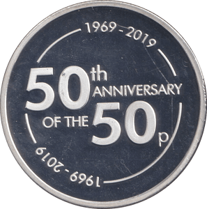 2019 50TH ANNIVERSARY OF THE 50 PENCE - WORLD COINS - Cambridgeshire Coins