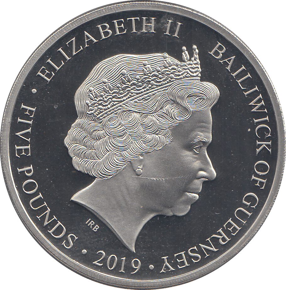 2019 75TH D - DAY ANNIVERSARY FIVE POUNDS BAILIWICK OF GUERNSEY - WORLD COINS - Cambridgeshire Coins