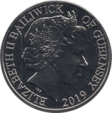 2019 BRILLIANT UNCIRCULATED £5 GUERNSEY - WORLD COINS - Cambridgeshire Coins