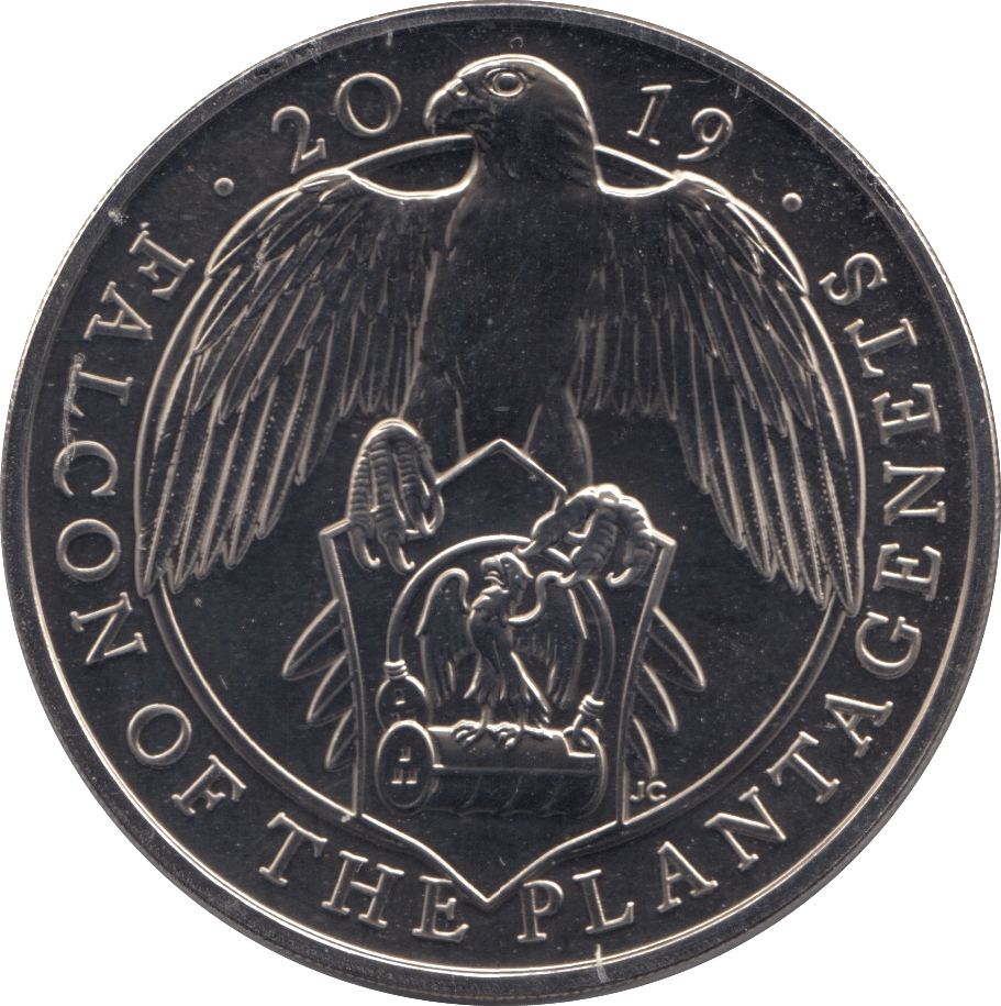 2019 BRILLIANT UNCIRCULATED £5 QUEENS BEASTS FALCON OF THE PLANTAGENETS BU - £5 BU - Cambridgeshire Coins