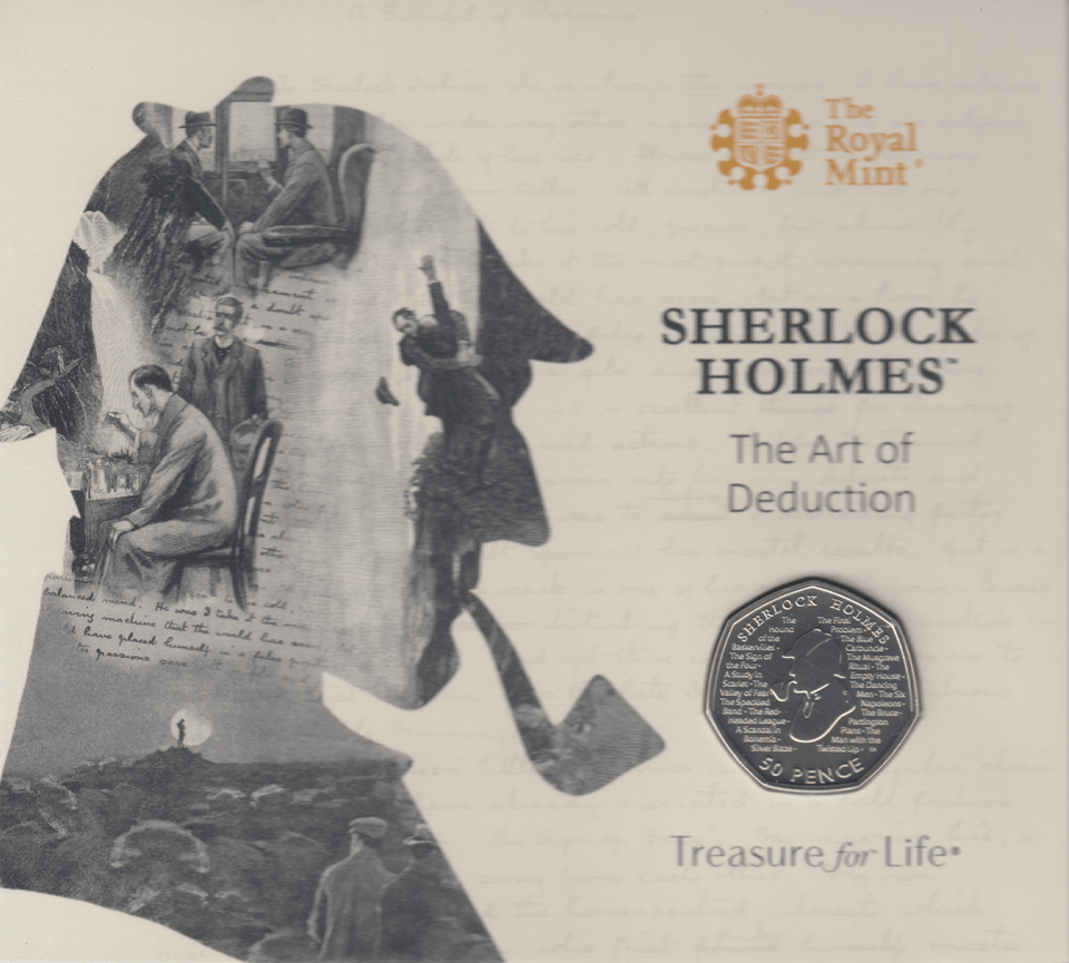 2019 BRILLIANT UNCIRCULATED 50P COIN SHERLOCK HOLMES - 50p BU Pack - Cambridgeshire Coins