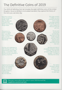 2019 BRILLIANT UNCIRCULATED DEFINITIVE COIN YEAR SET - Brilliant Uncirculated Year Sets - Cambridgeshire Coins