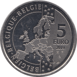 2019 BRILLIANT UNCIRCULATED FIVE EURO BELGIUM - WORLD COINS - Cambridgeshire Coins