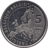 2019 BRILLIANT UNCIRCULATED FIVE EURO BELGIUM - WORLD COINS - Cambridgeshire Coins
