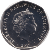 2019 BU 50P BAILIWICK OF GUERNSEY CINDERELLA - WORLD COINS - Cambridgeshire Coins
