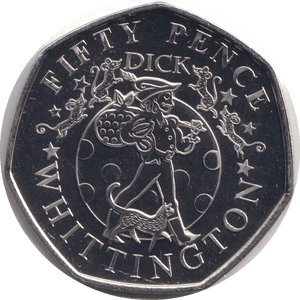 2019 BU 50P BAILIWICK OF GUERNSEY DICK WHITTINGTON - WORLD COINS - Cambridgeshire Coins
