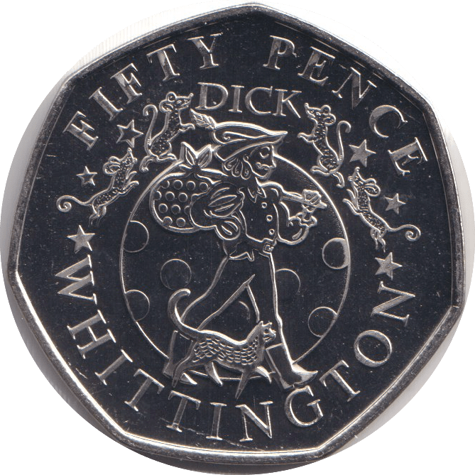 2019 BU 50P BAILIWICK OF GUERNSEY DICK WHITTINGTON - WORLD COINS - Cambridgeshire Coins