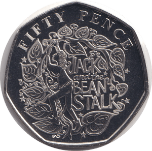 2019 BU 50P BAILIWICK OF GUERNSEY JACK AND THE BEANSTALK - WORLD COINS - Cambridgeshire Coins