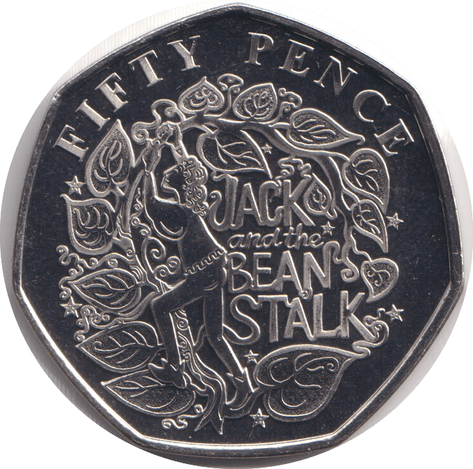 2019 BU 50P BAILIWICK OF GUERNSEY JACK AND THE BEANSTALK - WORLD COINS - Cambridgeshire Coins
