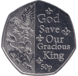 2019 BU 50P GOD SAVE OUR GRACIOUS KING - 50p BU - Cambridgeshire Coins