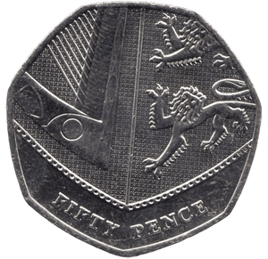 2019 CIRCULATED 50P SHIELD COAT OF ARMS - 50P CIRCULATED - Cambridgeshire Coins