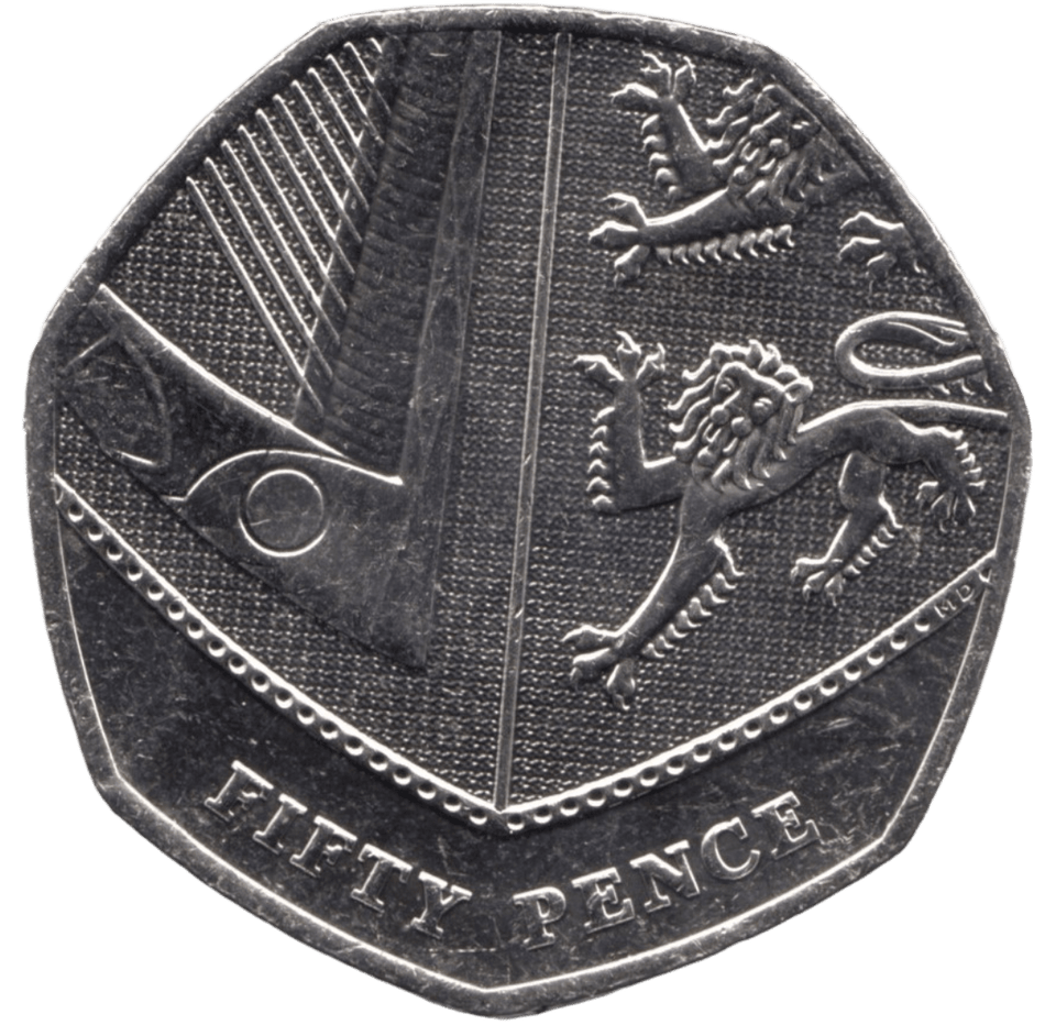 2019 CIRCULATED 50P SHIELD COAT OF ARMS - 50P CIRCULATED - Cambridgeshire Coins