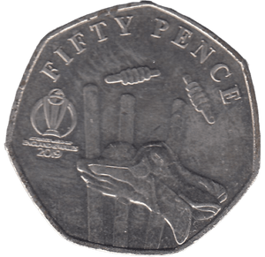 2019 CRICKET WORLD CUP 50P ISLE OF MAN ( BU ) - 50P REGIONAL ISSUES - Cambridgeshire Coins
