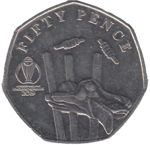 2019 CRICKET WORLD CUP 50P ISLE OF MAN - 50P REGIONAL ISSUES - Cambridgeshire Coins