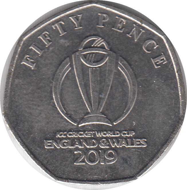 2019 CRICKET WORLD CUP 50P - WORLD COINS - Cambridgeshire Coins