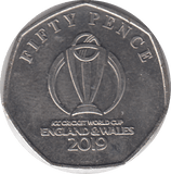 2019 CRICKET WORLD CUP 50P - WORLD COINS - Cambridgeshire Coins
