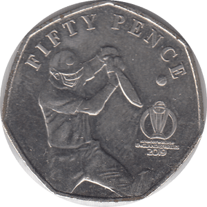 2019 CRICKET WORLD CUP 50P - WORLD COINS - Cambridgeshire Coins