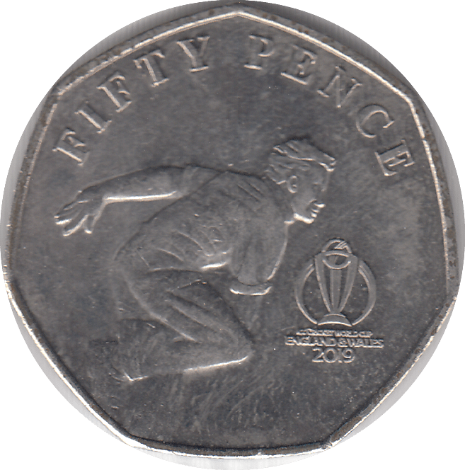 2019 CRICKET WORLD CUP 50P - WORLD COINS - Cambridgeshire Coins
